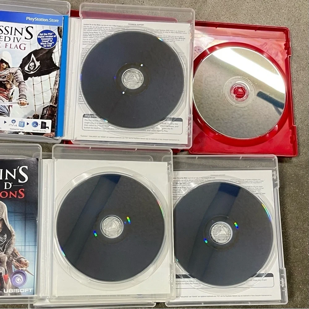 Assassin's Creed PS3 Lot Revelations, Rogue, III & Black Flag CIB